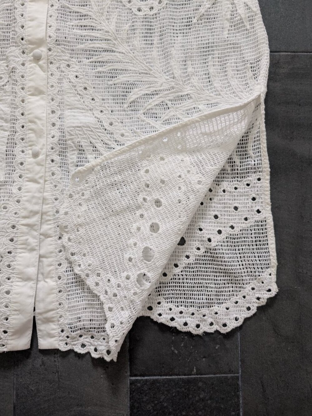 ALLSAINTS Meria Broderie midi dress - 10 - white - Picture 7 of 11